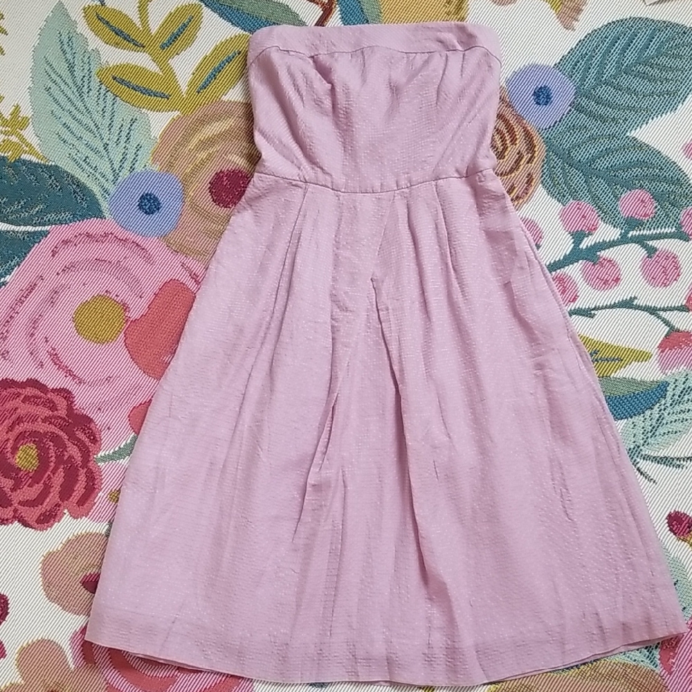 Strapless Silk and Cotton J.Crew Dress